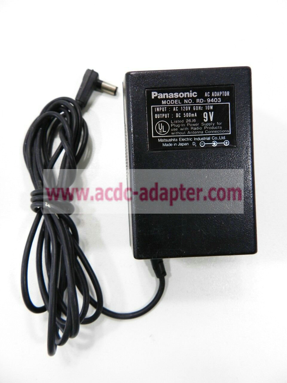 New Genuine Panasonic RD-9403 AC Adapter 9VDC 500mA Power Supply New Genuine Panasonic RD-9403 AC Adapter 9VDC 500mA Power Supply